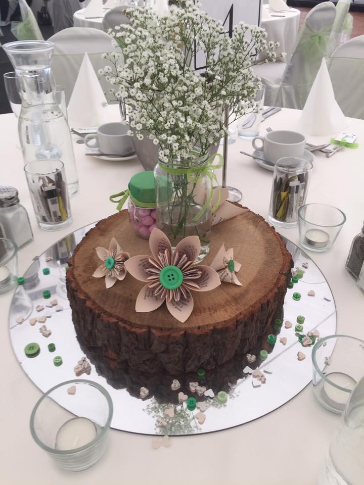 wedding centrepiece with decorative arrangement