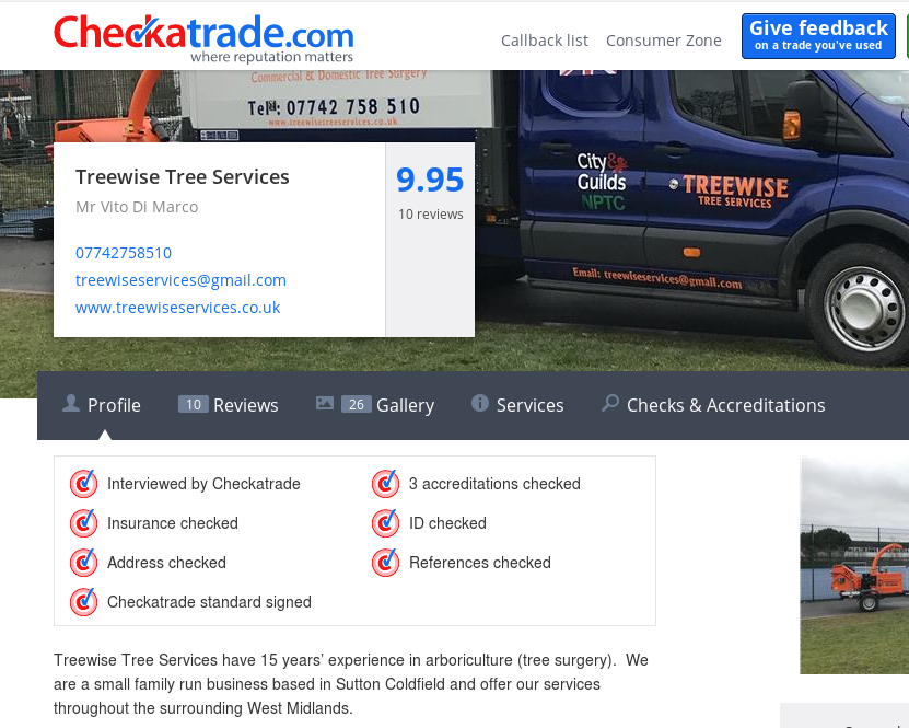 Checkatrade screengrab